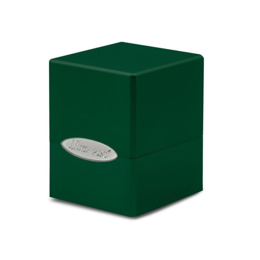 Emerald Green Satin Cube Storage Box - Elegant Jewelry Organizer for Rings, Earrings & Necklaces | Perfect for Home, Office & Travel Accessories