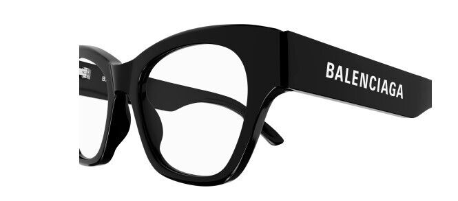 Balenciaga BB0263O 001 Black Cat Eye Women's Eyeglasses - Stylish Designer Optical Frames for Women, Perfect for Work, Date Night & Fashion Statement
