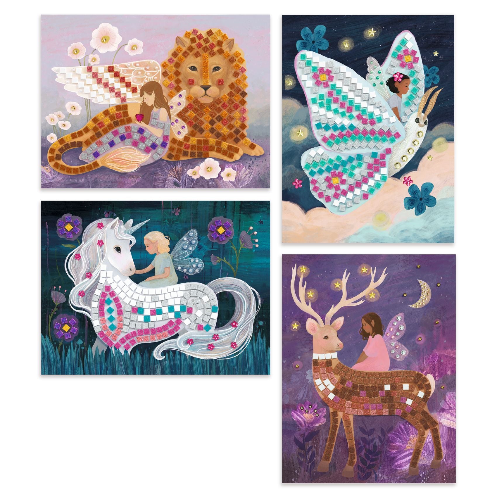 Enchanted World Mosaic Art Set - DIY Craft Kit for Kids & Adults - Creative Home Decor & Gift Idea for Birthday, Party & Classroom Activities