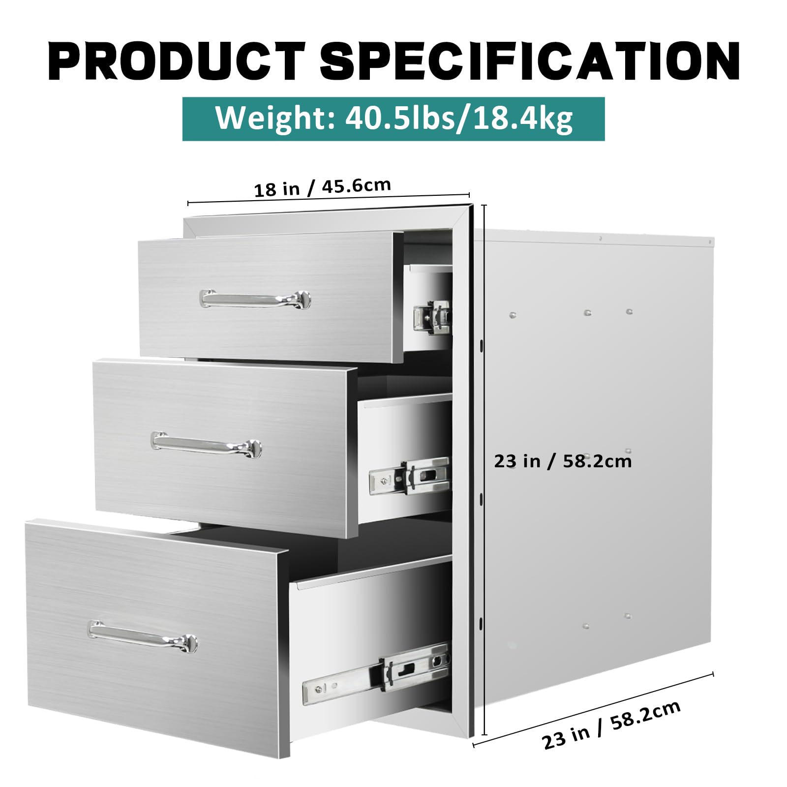 Stainless Steel Outdoor Kitchen Drawers 18