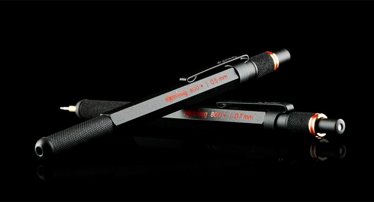 Rotring 800+ Professional Mechanical Pencil with Touchscreen Stylus - 0.7mm Black Drafting Pencil for Engineers, Architects & Artists | Perfect for Technical Drawing, Note-Taking & Digital Design