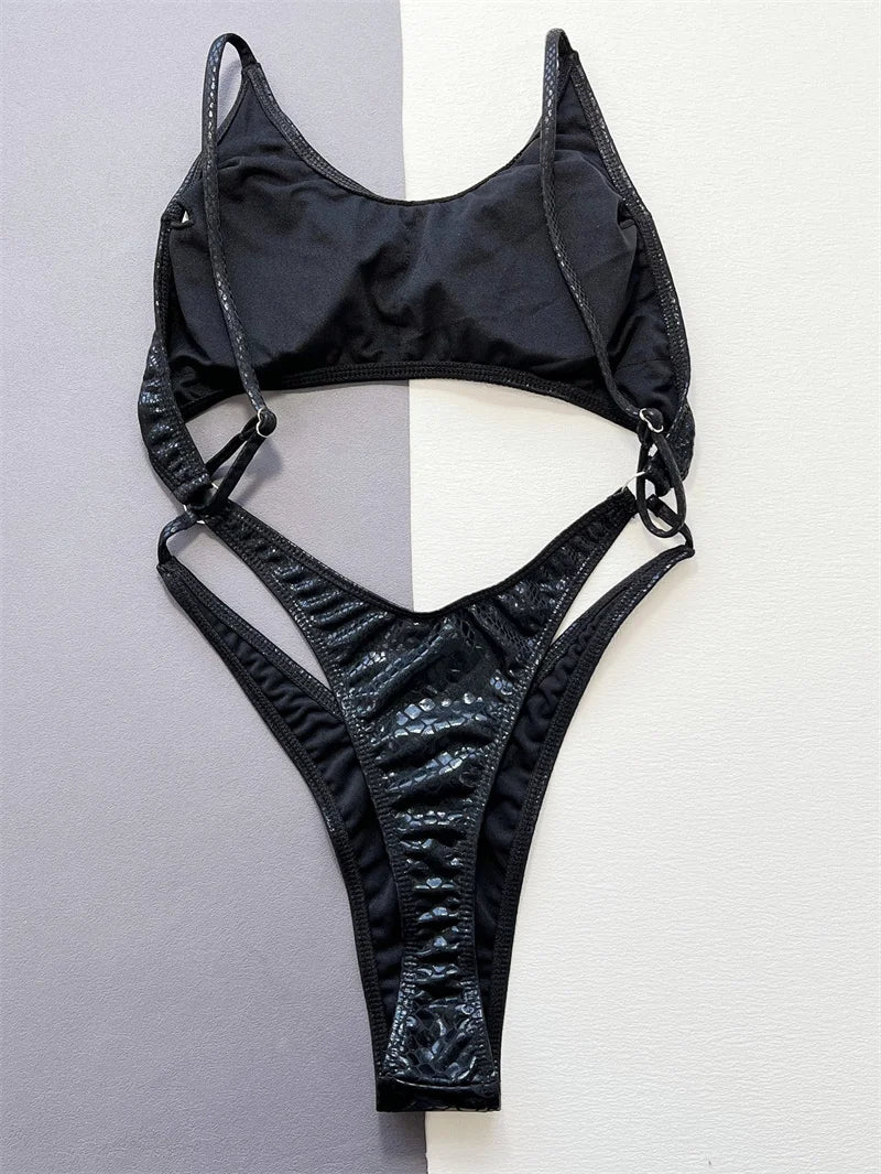 Sexy Black Hollow Out One Piece Swimsuit for Women - 2024 Brazilian Cut Out Monokini Bathing Suit | Beach Vacation, Pool Party, Summer Fashion