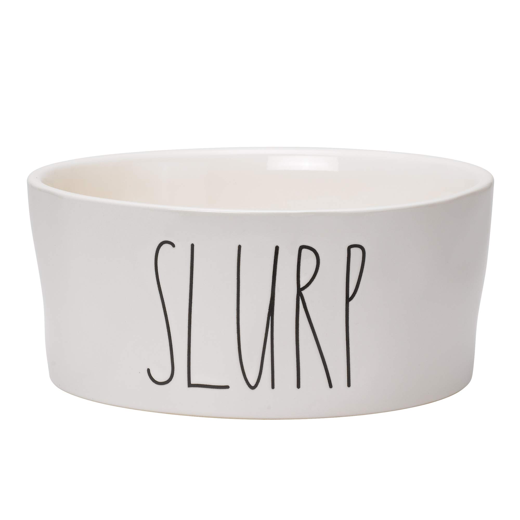 RAE Dunn Cute Ceramic Dog Bowl - Durable Pet Dish for Dogs & Cats - Heavy Duty Ceramic Pet Food Bowl for Small Medium Large Pets - Perfect for Home, Kitchen, or Outdoor Use