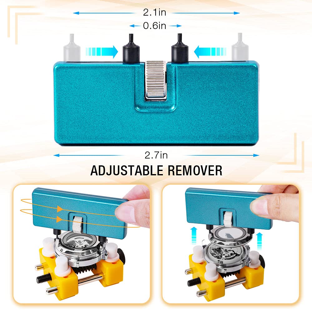 BYNIIUR Watch Battery Replacement Tool Kit - Professional Watch Repair Kits with Back Case Remover & Opener - Perfect for Watchmakers, Jewelers & DIY Watch Battery Change at Home