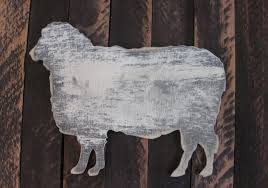 Vintage Sheep Whimsical Art Board - Rustic Farmhouse Wall Decor for Living Room, Nursery & Bedroom - Handmade Wooden Home Art Piece