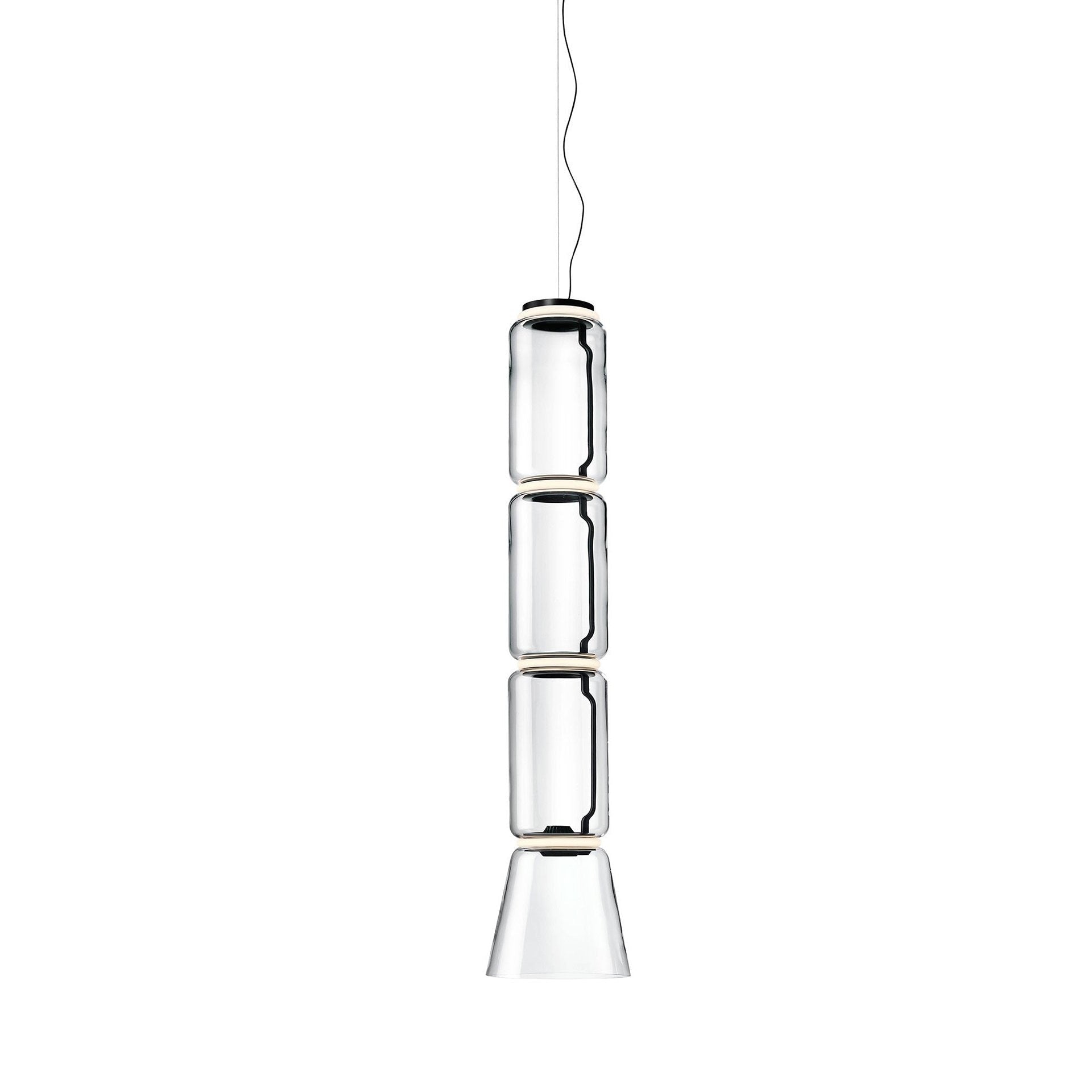 Modern Noctambule Pendant Light - Sleek Glass Hanging Lamp for Dining Room, Kitchen Island & Bedroom Decor - Energy Efficient LED Lighting Fixture