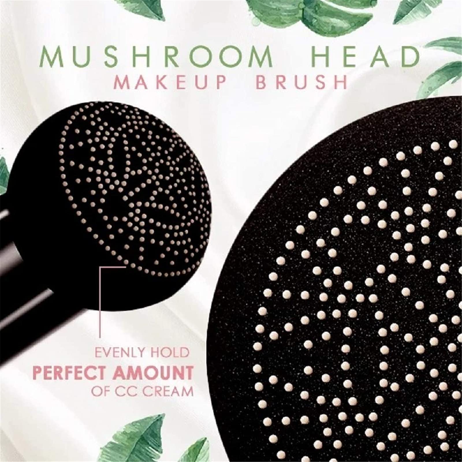 LELEBEAR Mushroom Head Air Cushion CC Cream with Brush - Natural Coverage, Lightweight & Buildable Foundation for Flawless Skin | Perfect for Daily Makeup & On-The-Go Touch Ups
