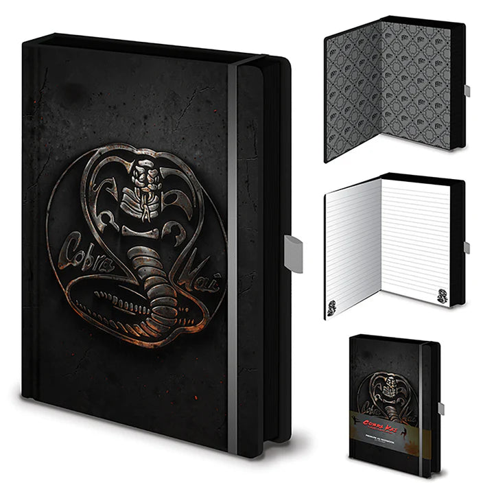 Cobra Kai Metal Badge Premium A5 Notebook - Karate Training Journal, Martial Arts Gift, Anime Collector's Item for Fans & Students