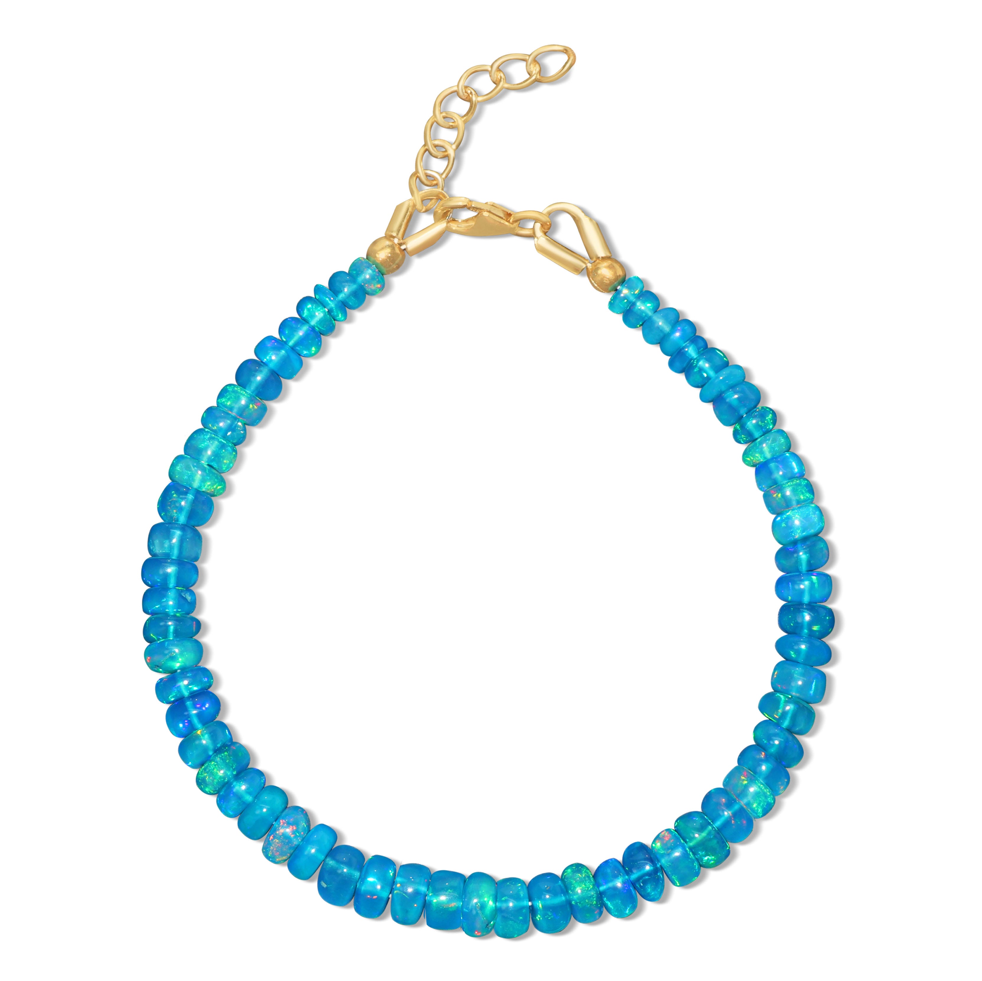 Natural Paraiba Opal Beaded Bracelet - Handmade Gemstone Jewelry for Women - Boho Chic Accessories for Everyday Wear & Special Occasions