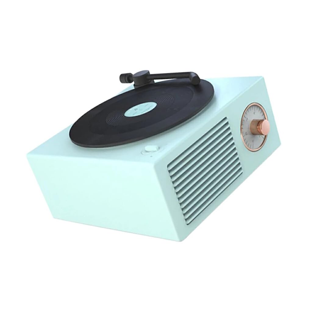 Universal Wireless Bluetooth Turntable Speaker - Portable Multi-Function Mini Sound System with Charging, Vinyl Record Player for Home, Studio, Hotel & Shop (Green) | Perfect for Parties, Gifts & Vintage Music Lovers