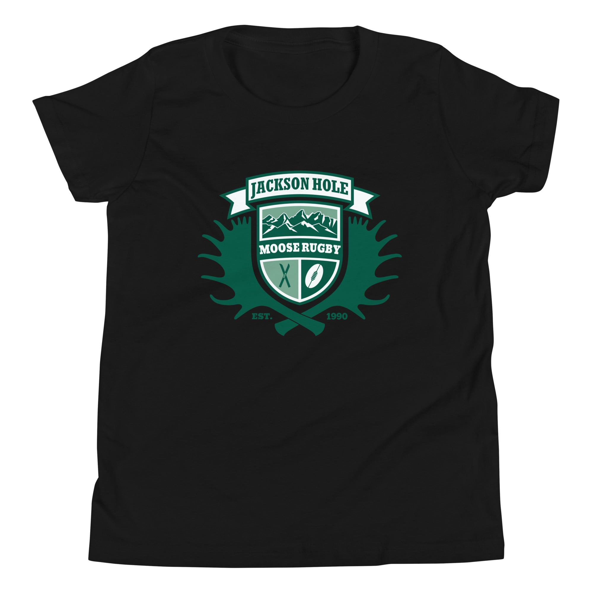 JH Moose Rugby Youth Social Tee - Comfortable Cotton T-Shirt for Boys & Girls - Perfect for Sports, School & Casual Wear