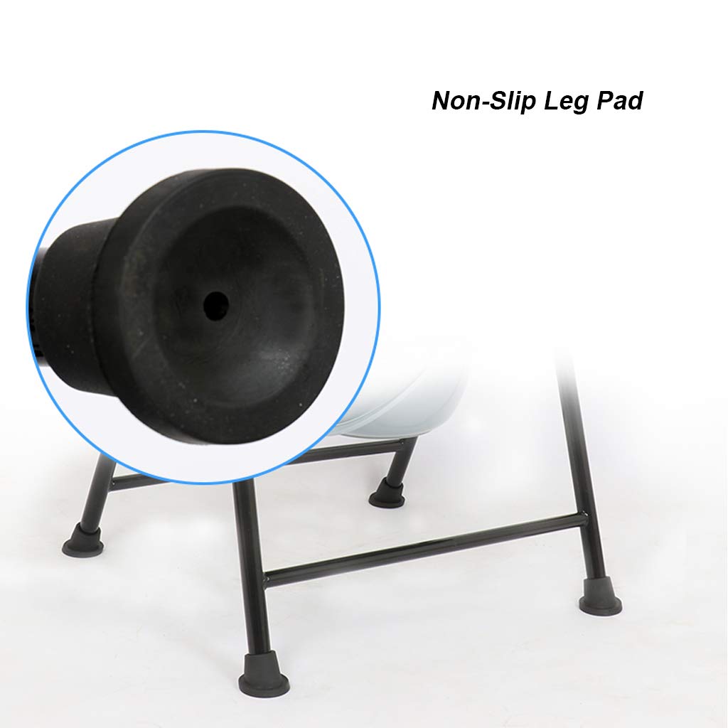 3-in-1 Heavy Duty Bariatric Bedside Commode - Medical Toilet Seat with Padded Cushion & Non-Slip Leg Pads - Shower Chair for Elderly & Disabled - Ideal for Home Care, Mobility Assistance & Bathroom Safety