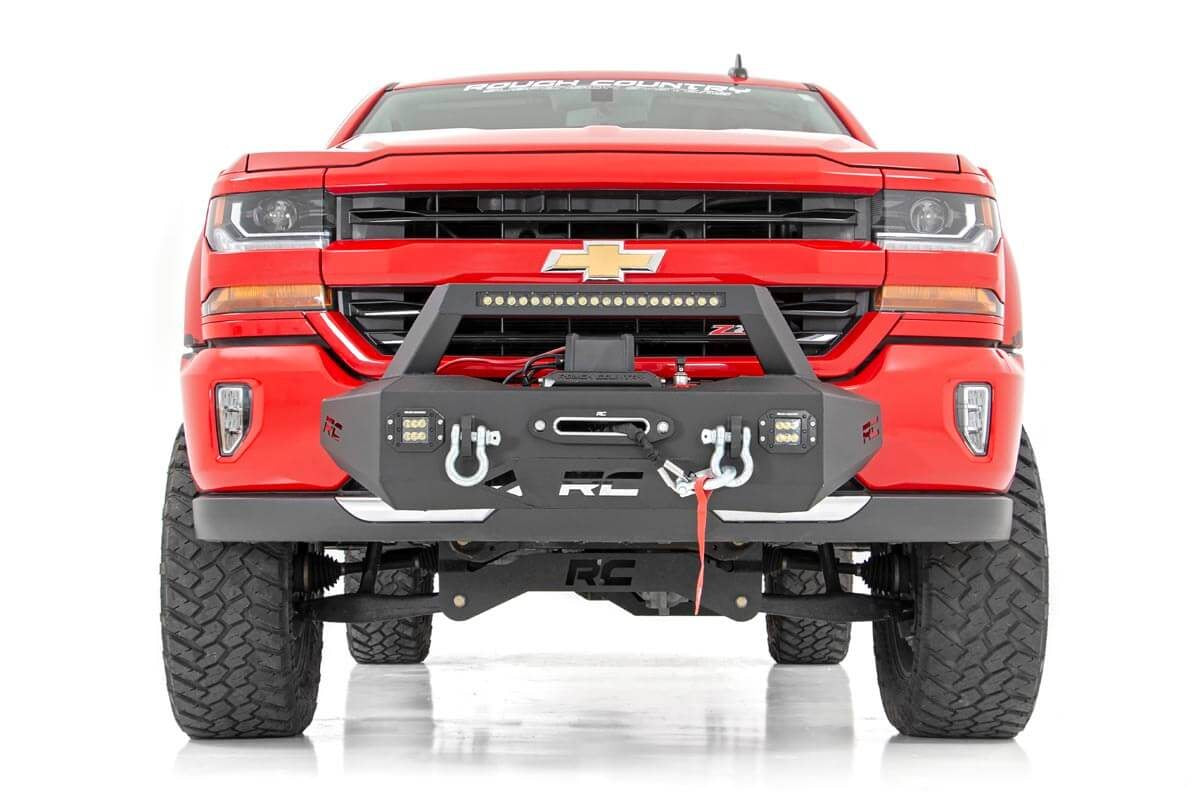 2007-2018 Chevrolet Silverado Winch Mounting Bracket Kit for 2WD/4WD 1500 Models - Heavy Duty Off-Road Accessory [EXO 10761] - Perfect for Truck Recovery & Off-Road Adventures