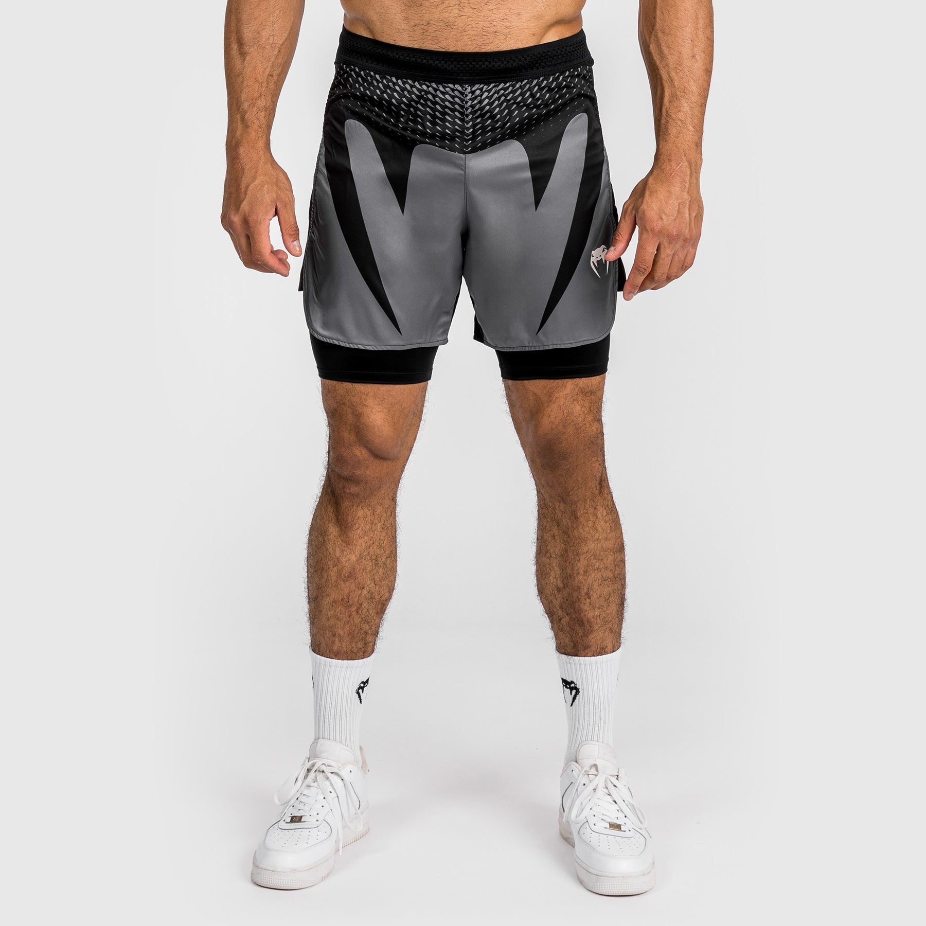 Venum Attack Men's MMA Fight Shorts - Black | Lightweight & Durable Training Shorts for Boxing, Muay Thai & BJJ | Perfect for Gym Workouts & Combat Sports