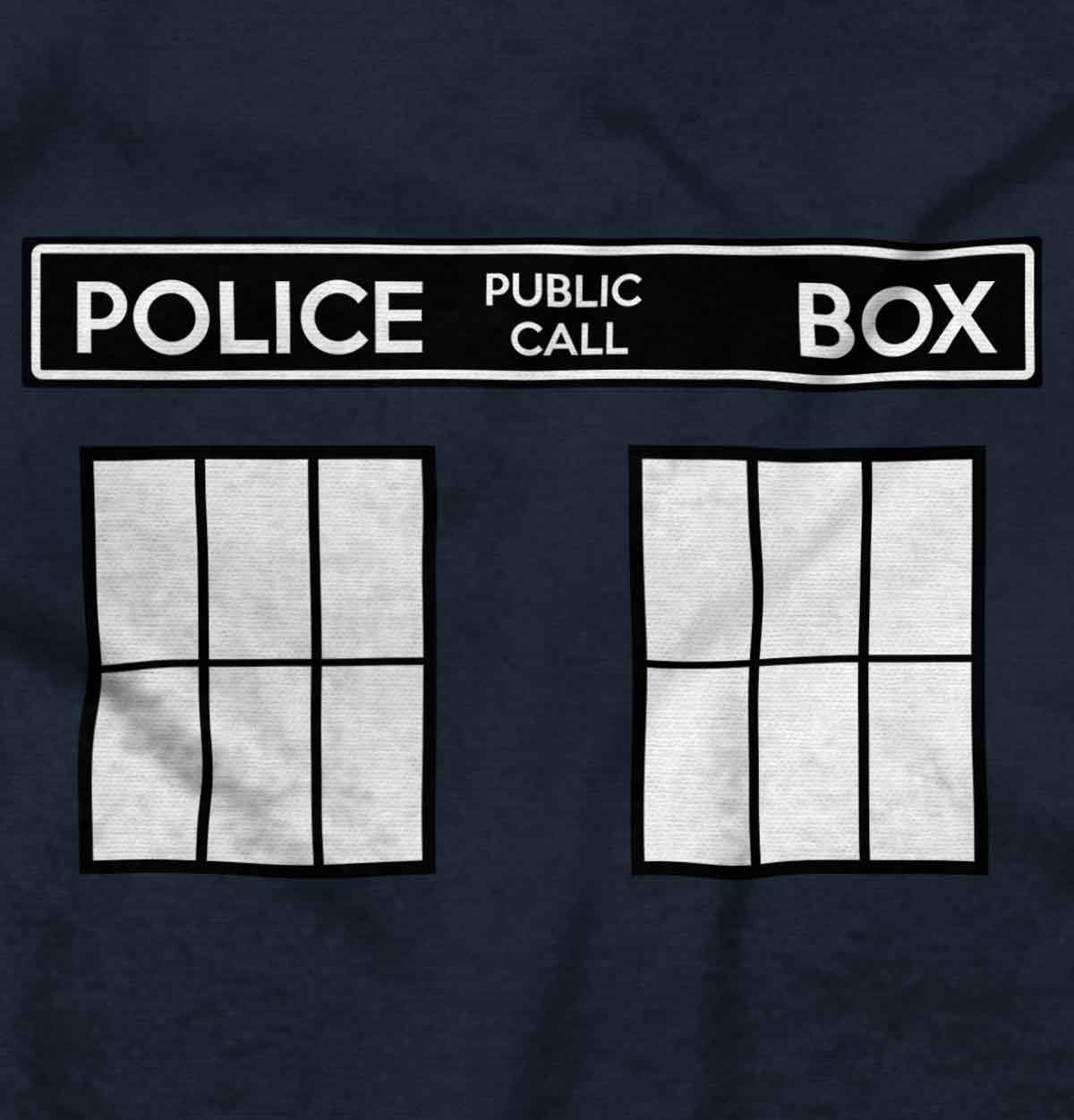 Cyber Men Time Travel Police Box Graphic T-Shirt for Men & Women | Sci-Fi Doctor Who Fan Apparel for Cosplay & Casual Wear