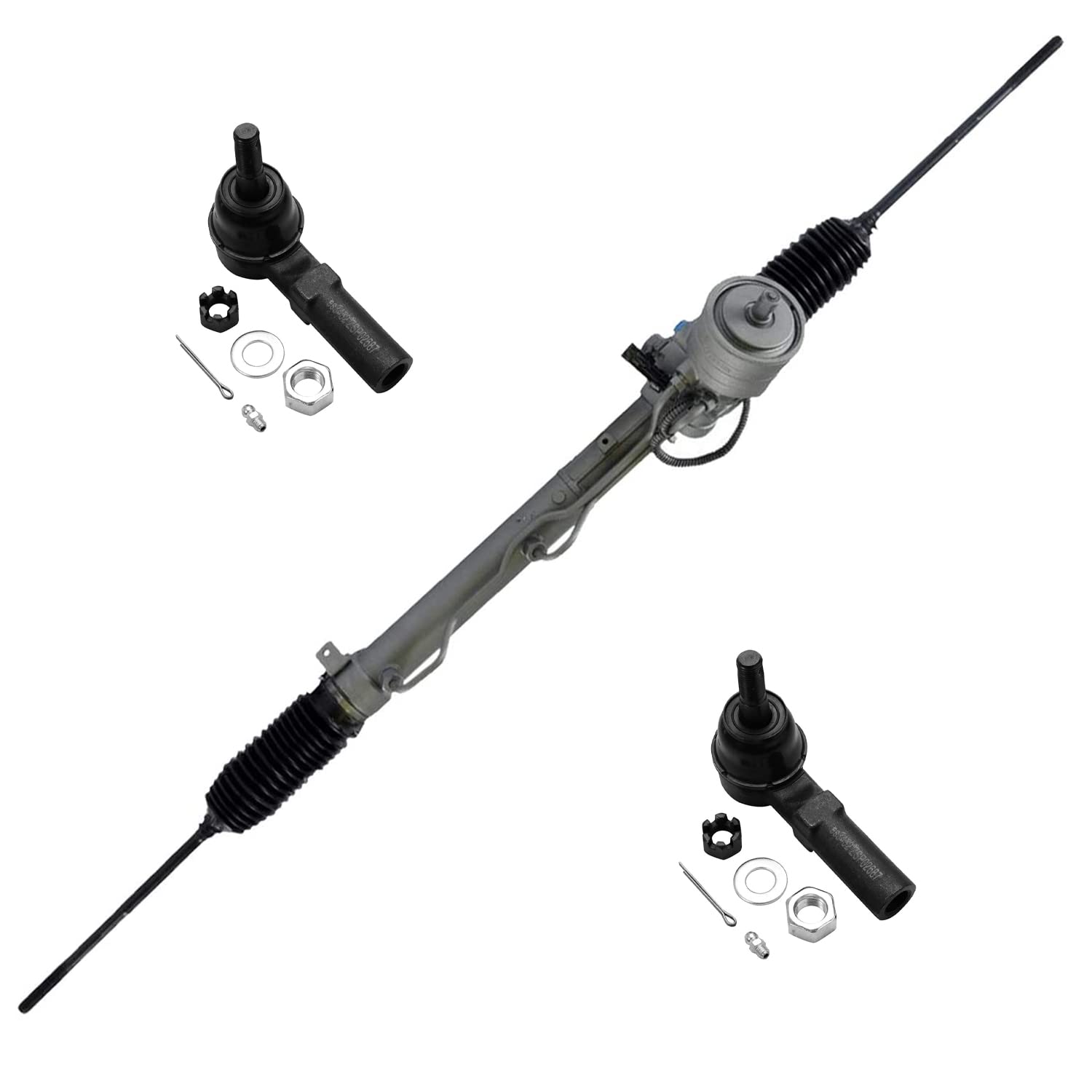 Detroit Axle Steering Rack and Pinion Kit - Compatible with 1998-2004 Cadillac Seville & 2000-2005 DeVille | Power Steering Rack Replacement with Outer Tie Rod Ends | Perfect for Smooth Steering and Handling on City Roads & Highways