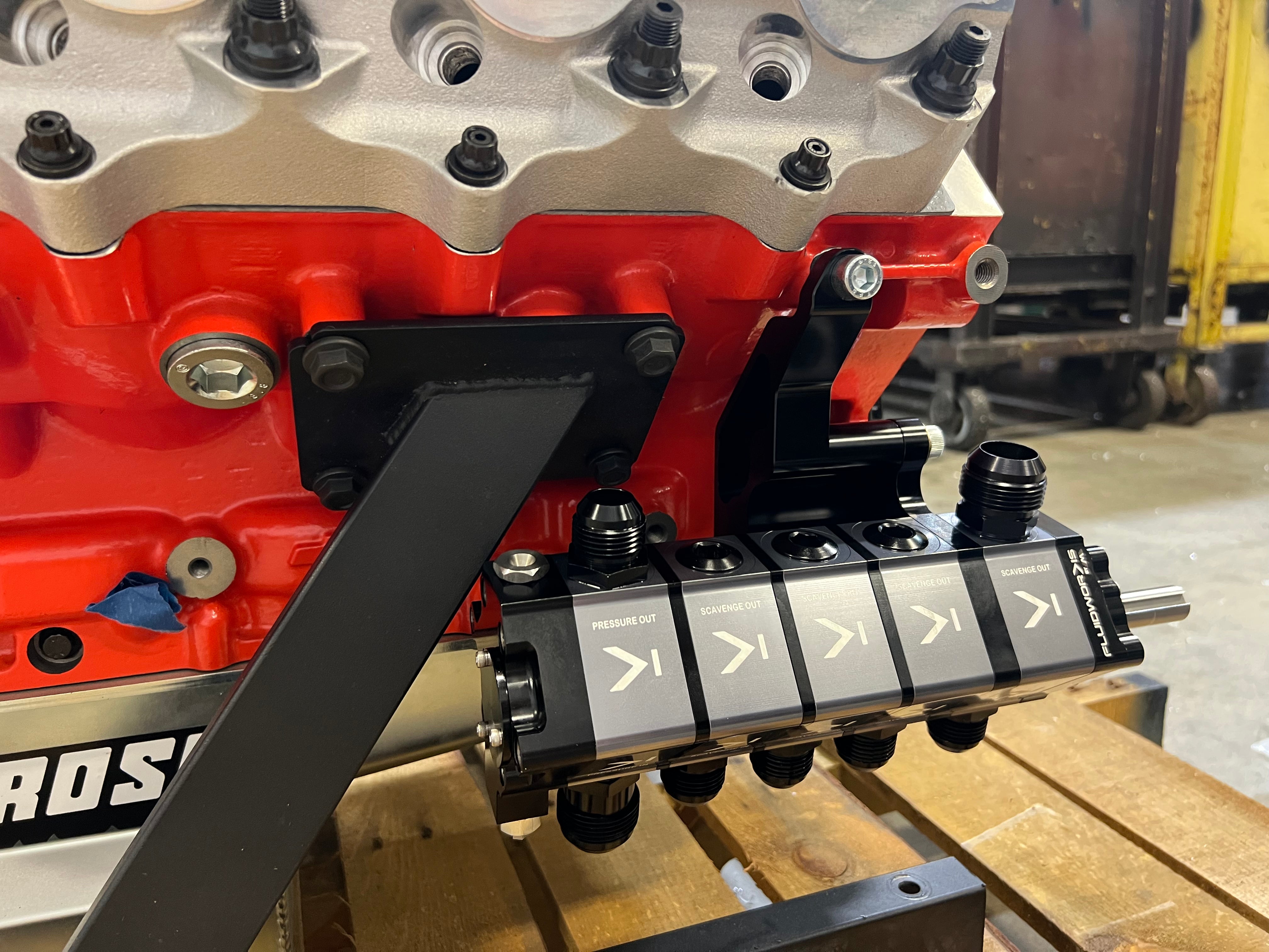 FluidWorks LS Wet Sump & Dry Sump Passenger Side Mounting Bracket - Compatible with Chevy, GMC, Cadillac LS Engines - Perfect for Engine Swaps & Performance Upgrades