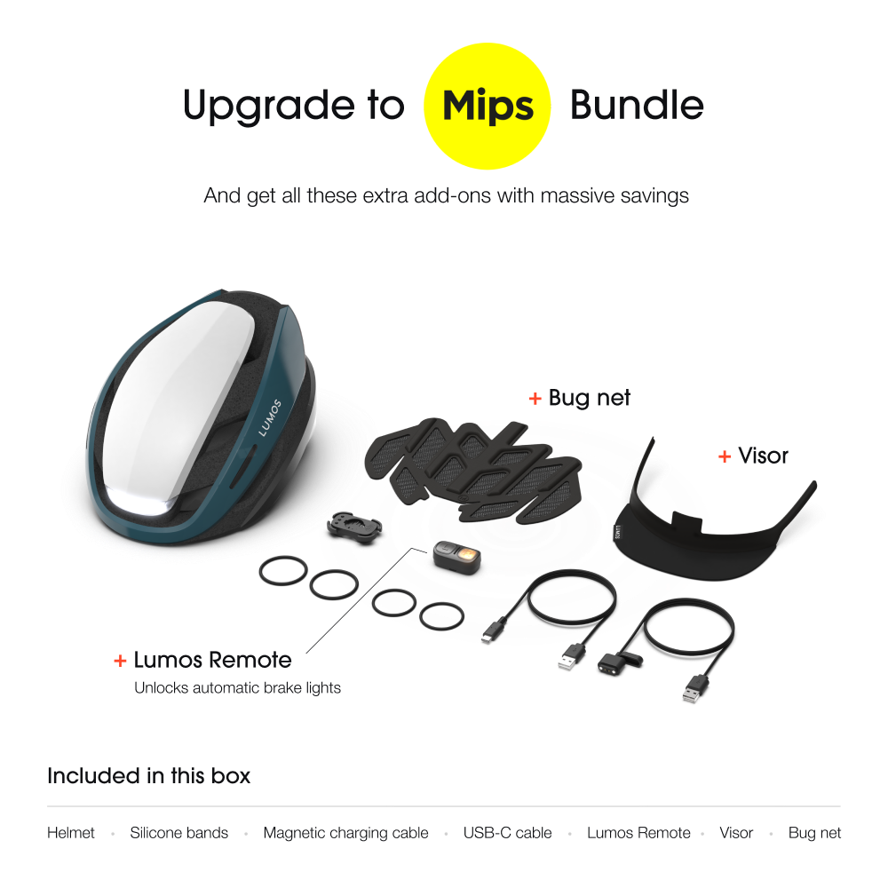 Lumos Ultra Smart Bike Helmet with LED Lights - High Visibility, USB Rechargeable, Lightweight & Durable for Night Cycling, Commuting & Urban Safety
