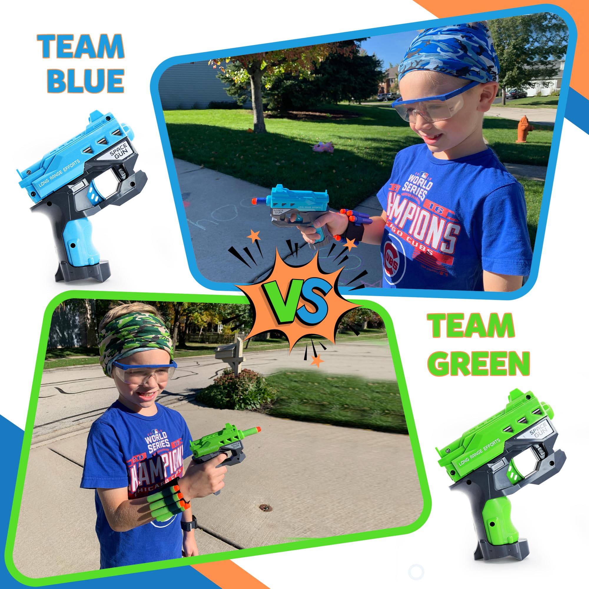 Nerf Party Accessories Bulk Pack - 10 Sets with Mini Toy Gun, Wrist Holder, Foam Darts & Safety Gear | Perfect for Nerf Birthday Parties, War Games & Kids Activities | Ages 5+ (Great for Birthday Favors, Team Battles & Outdoor Play)