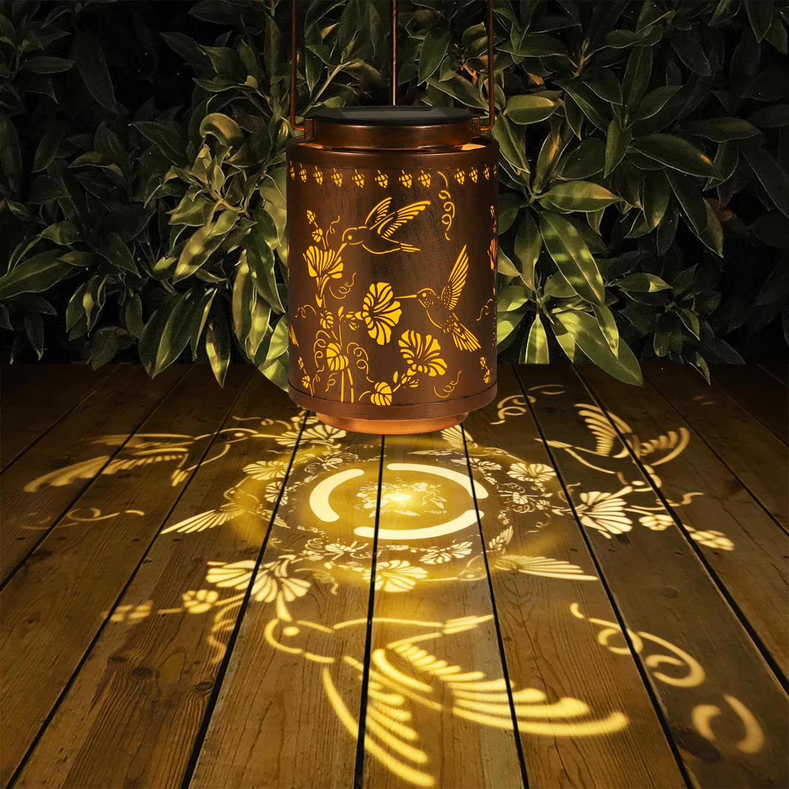 Solar Powered Outdoor Lanterns - Waterproof Hanging Garden Lights with Mushroom & Butterfly Design, Perfect for Yard, Patio, Pathway Decor - Ideal Gift for Women, Mom & Grandma - Creates Magical Ambience for Evening Gatherings & Romantic Nights