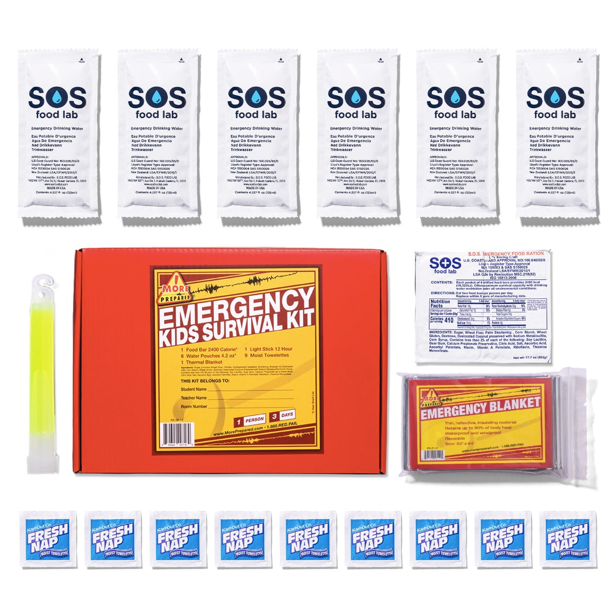 3-Day Emergency Survival Kit for Kids - Compact & Portable Survival Gear Box for Outdoor Adventures, Camping, Hiking & Natural Disasters Preparedness
