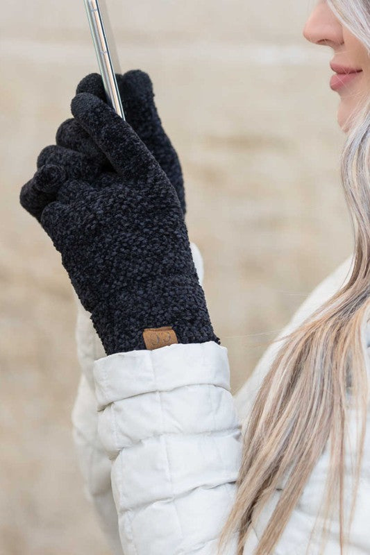 Oh So Soft Chenille Touch Gloves - Warm Winter Gloves for Women & Men - Touchscreen Compatible for Smartphones - Perfect for Driving, Outdoor Activities & Cold Weather