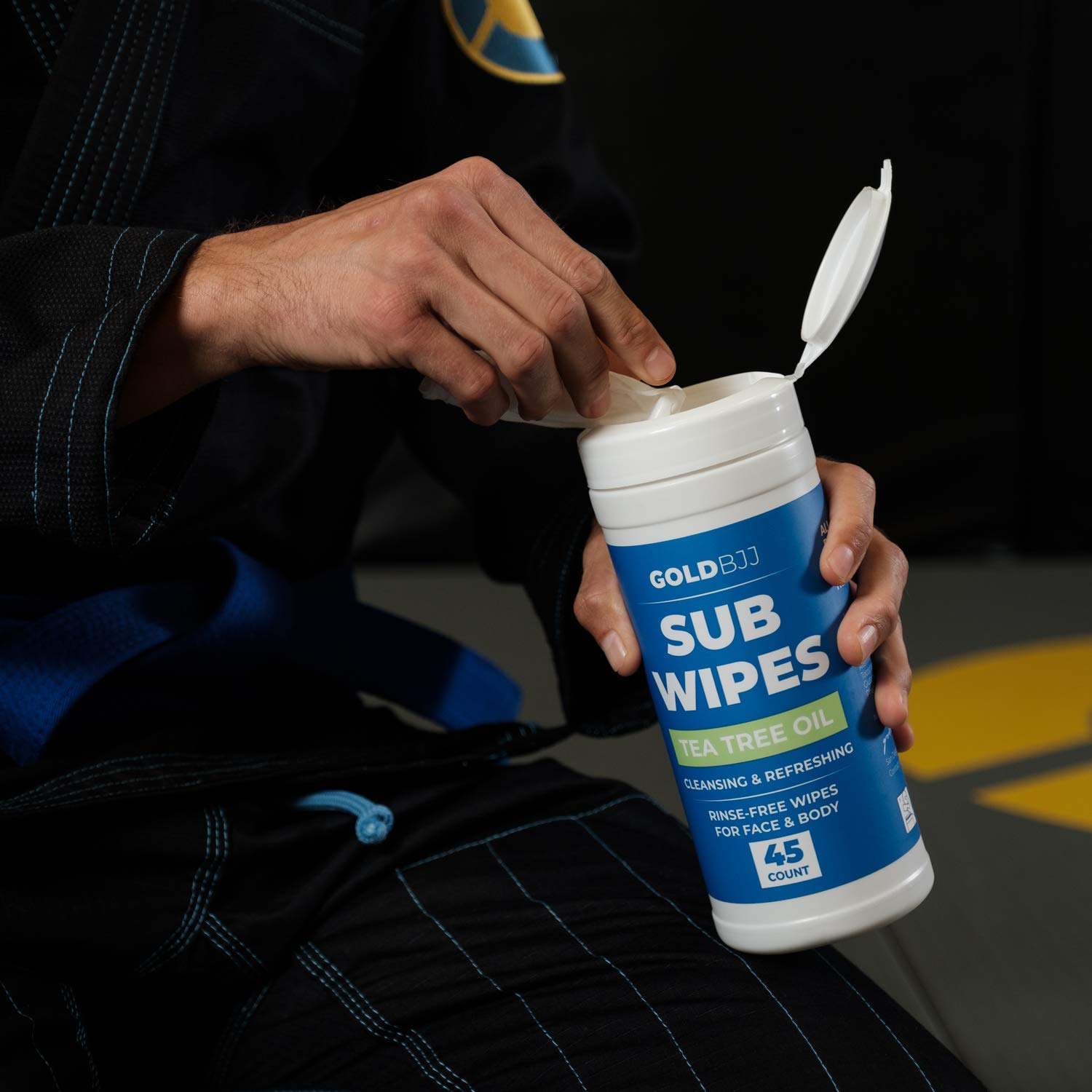 Premium Gold BJJ Jiu Jitsu Soap & Body Wipes Bundle - Antibacterial & Odor Control for Grapplers - Post-Training Hygiene for MMA, Brazilian Jiu-Jitsu & Combat Sports Athletes