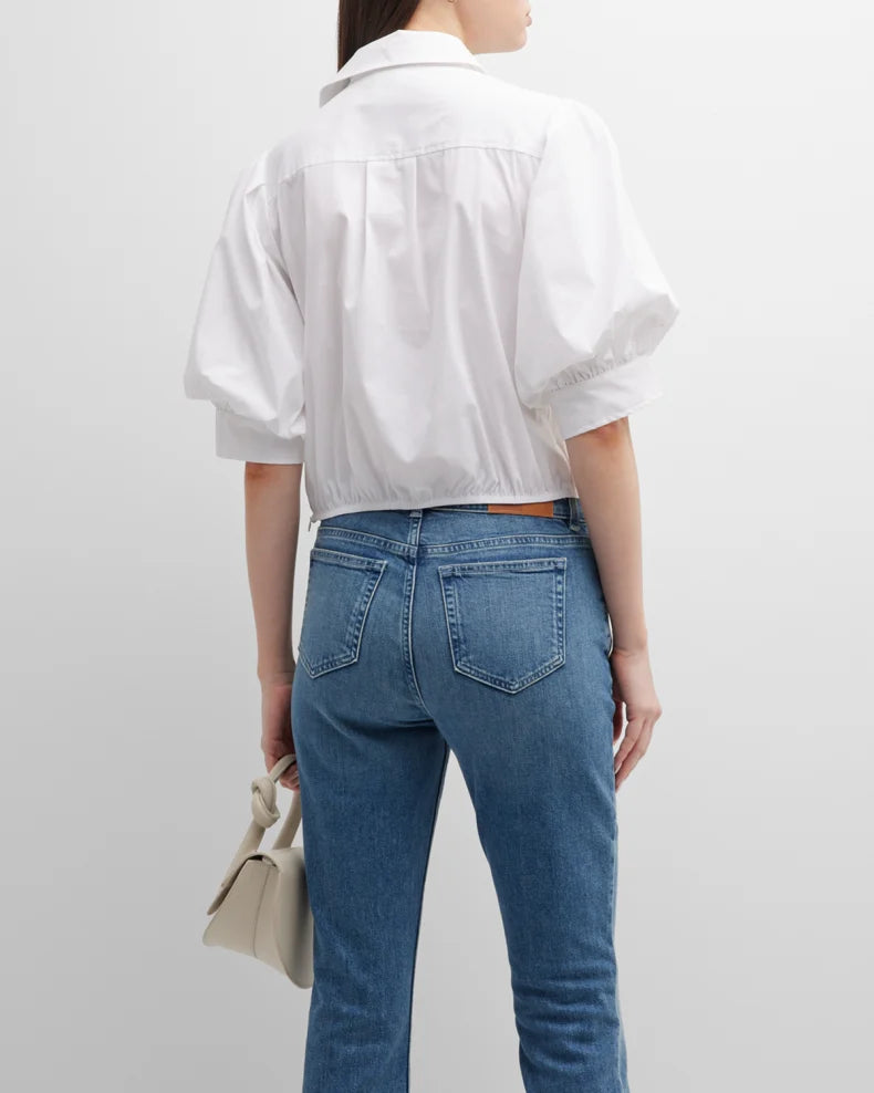Bomba White Poplin Shirt for Men - Classic Casual Button Down Shirt - Breathable & Lightweight Summer Shirt for Office, Travel & Outdoor Activities