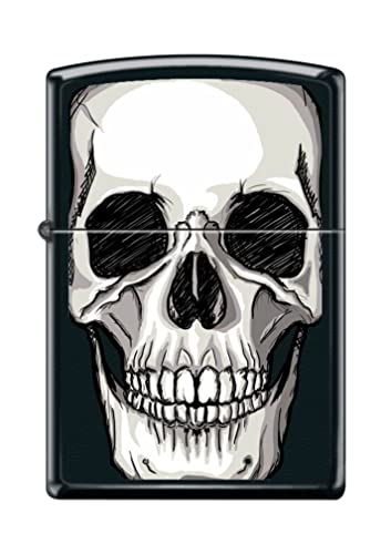 Skull Illustration Black Matte Z5187