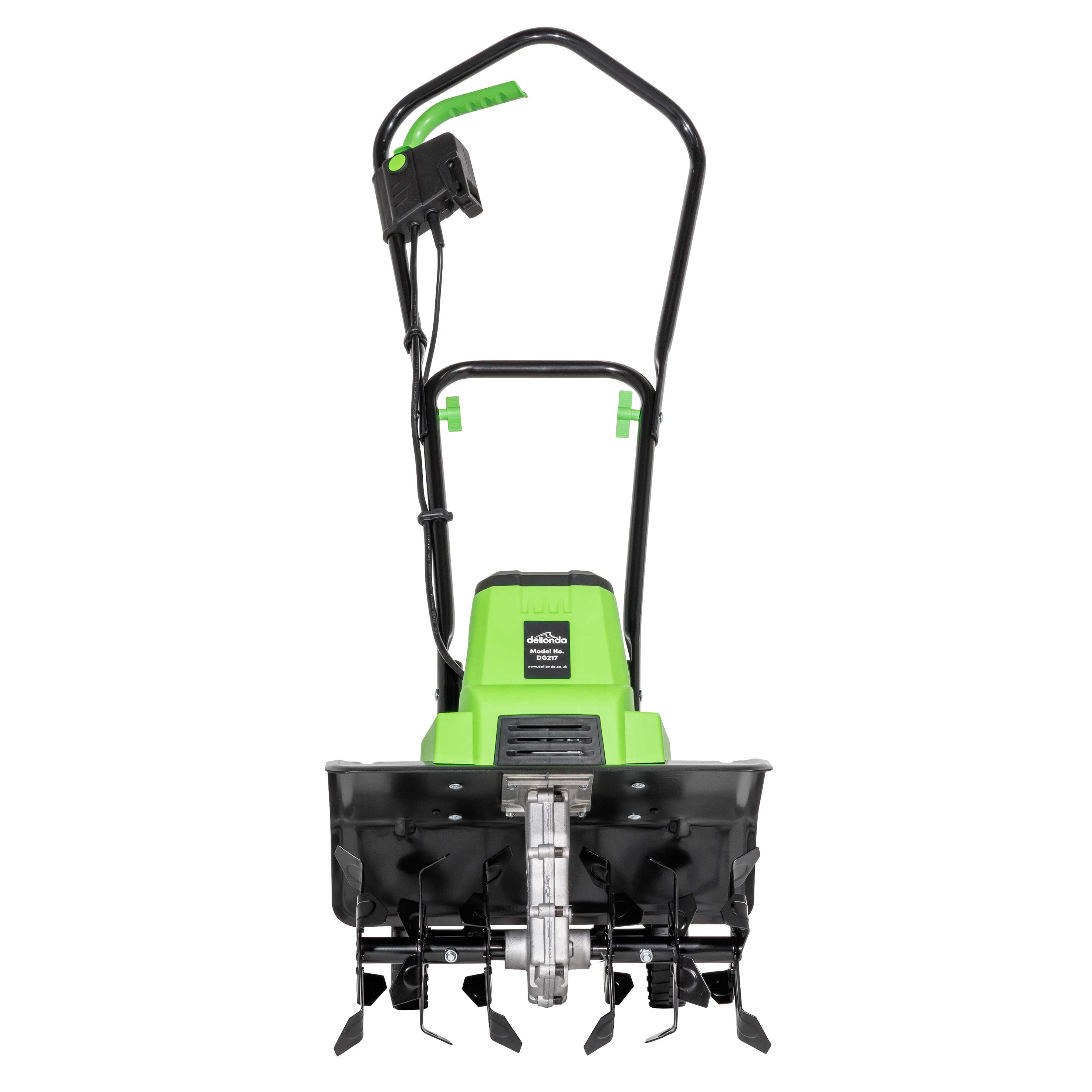 1500W Electric Tiller Cultivator - 40cm Working Width, 6 Steel Blades, 10m Power Cord - DG217 for Garden Soil Cultivation, Weed Removal & Landscaping