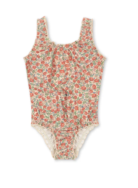 KONGES SLOJD COLLETTE Girls' Swimsuits for Kids Ages 2-8 Years - Cute & Comfortable Bathing Suits for Beach, Pool & Summer Water Play