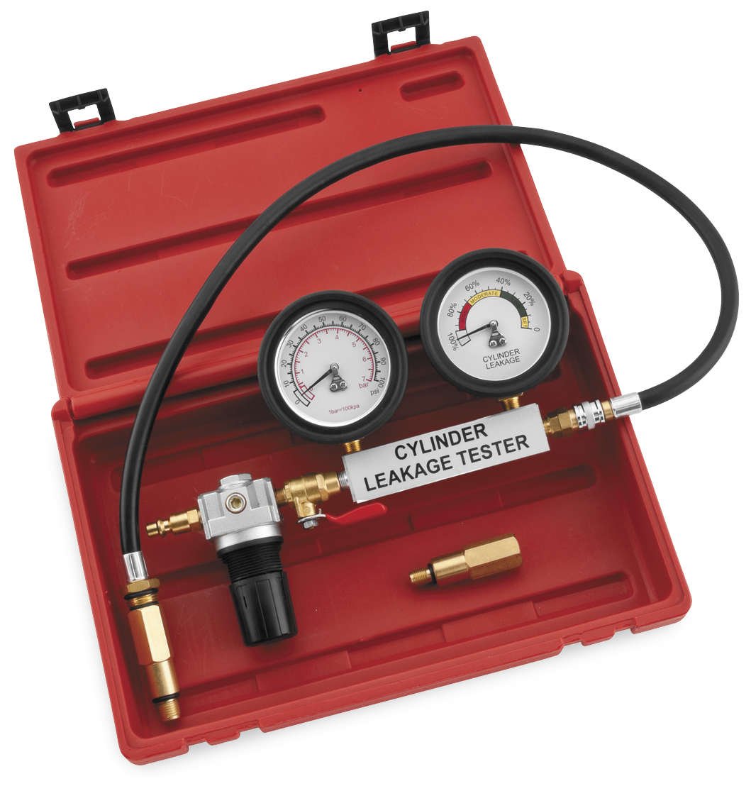 BikeMaster Cylinder Leakage Tester Kit - 10mm, 12mm, 14mm, 18mm Sizes for Motorcycle & ATV Engines - Professional Leak Detection Tool for Automotive Repair Shops & DIY Mechanics