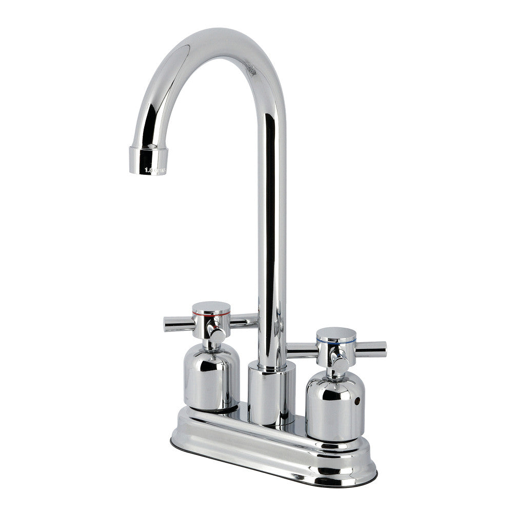 Kingston Brass FB8491DX Concord 4 Inch Centerset High Arc Bar Faucet - Modern Bathroom Sink Faucet for Kitchen, Bar, or Utility Room