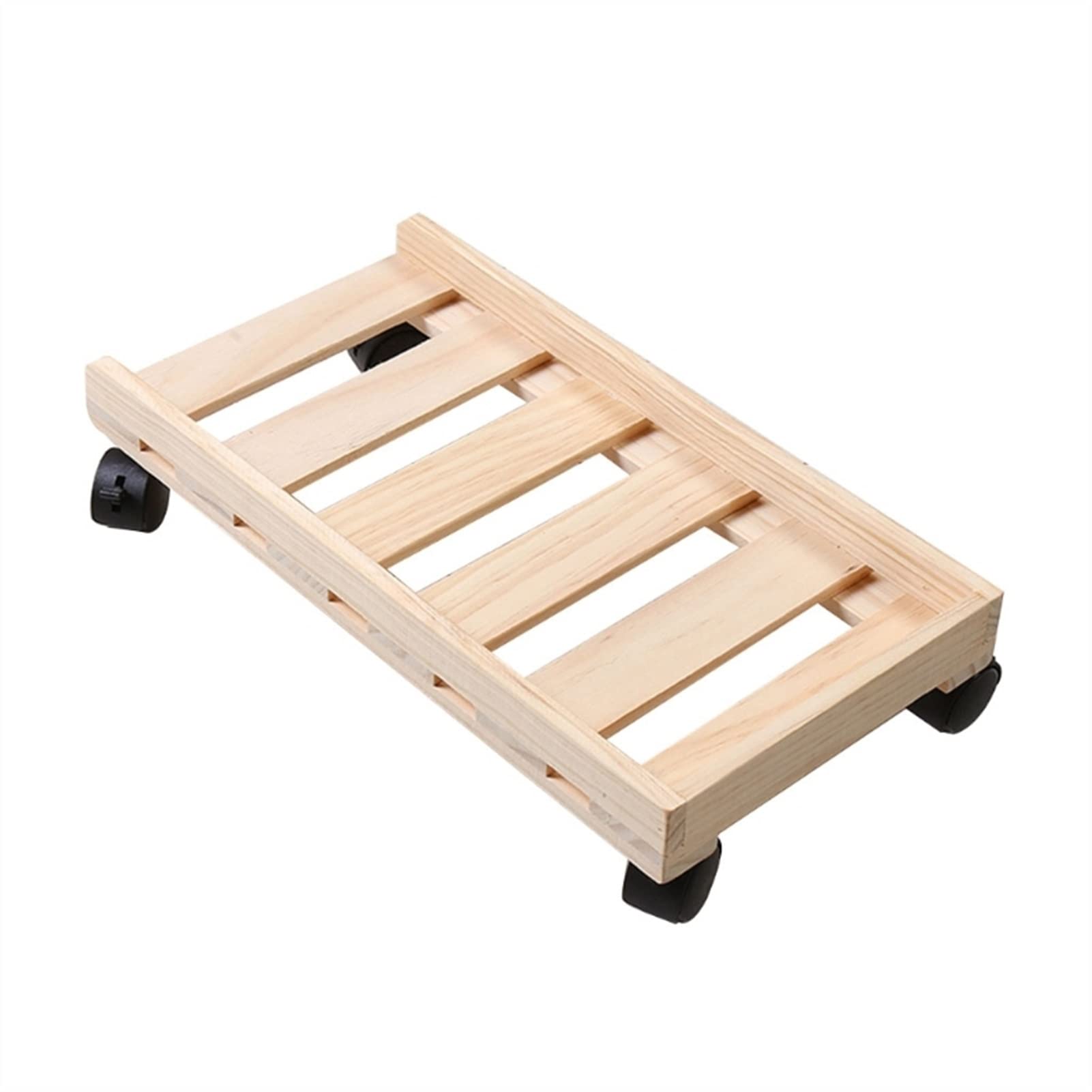 Universal Wooden CPU Stand with Rolling Caster Wheels - Adjustable Desktop PC Tower Floor Stand Holder for Home & Office Computer Setup - Perfect for Gaming Rigs, Workstations, and Server Organization
