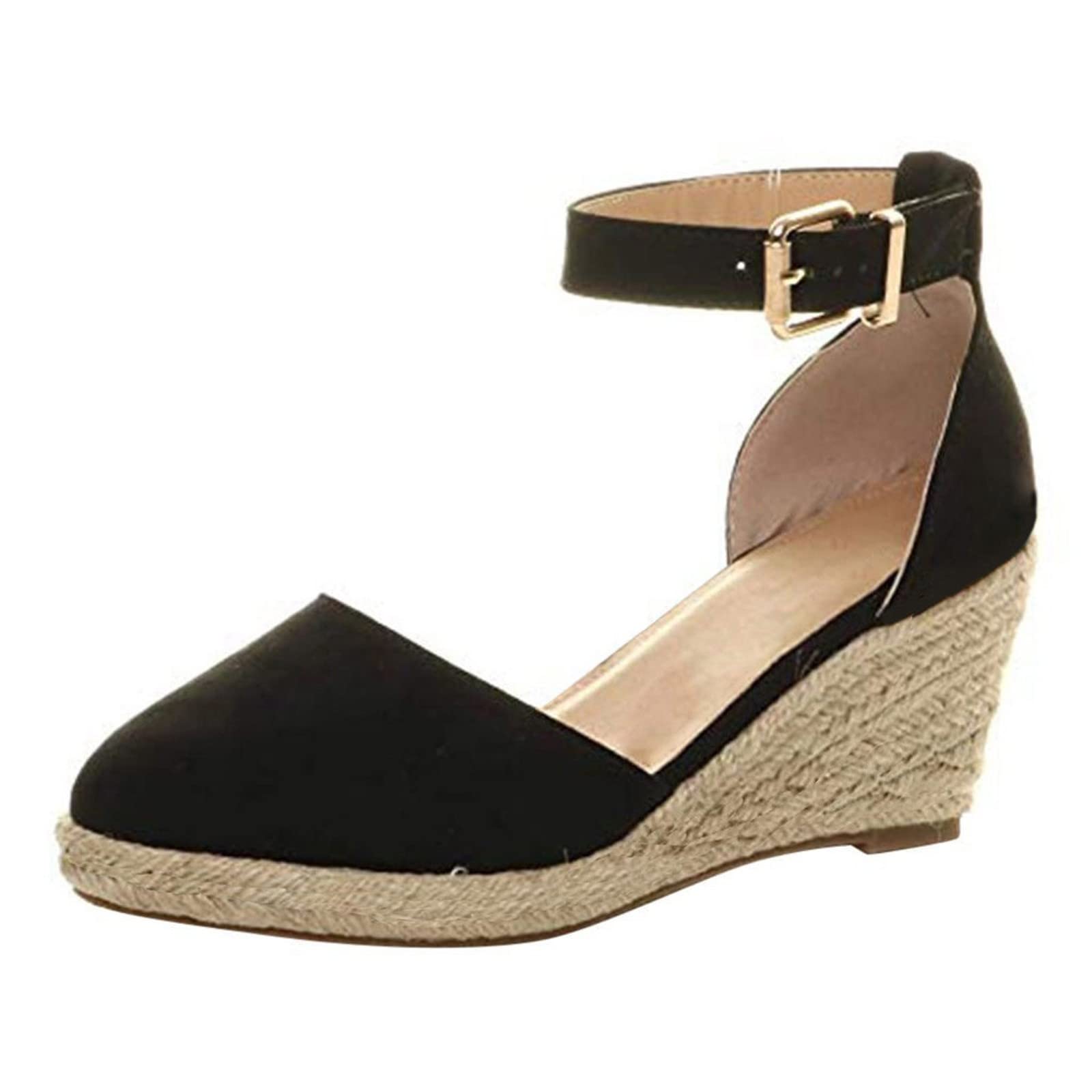 Women's White Steel-Toe Sneakers with Arch Support - Spring Wedge Platform Heel, Strap Pump High Cross Sandals for Casual Wear & Running - Wide Width Comfort Shoes for Work, Walking & Outdoor Activities