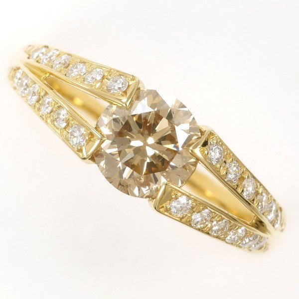 18K Yellow Gold Brown Diamond Ring for Women - Elegant and Unique Engagement, Wedding, or Anniversary Jewelry Gift - Perfect for Special Occasions and Everyday Luxury