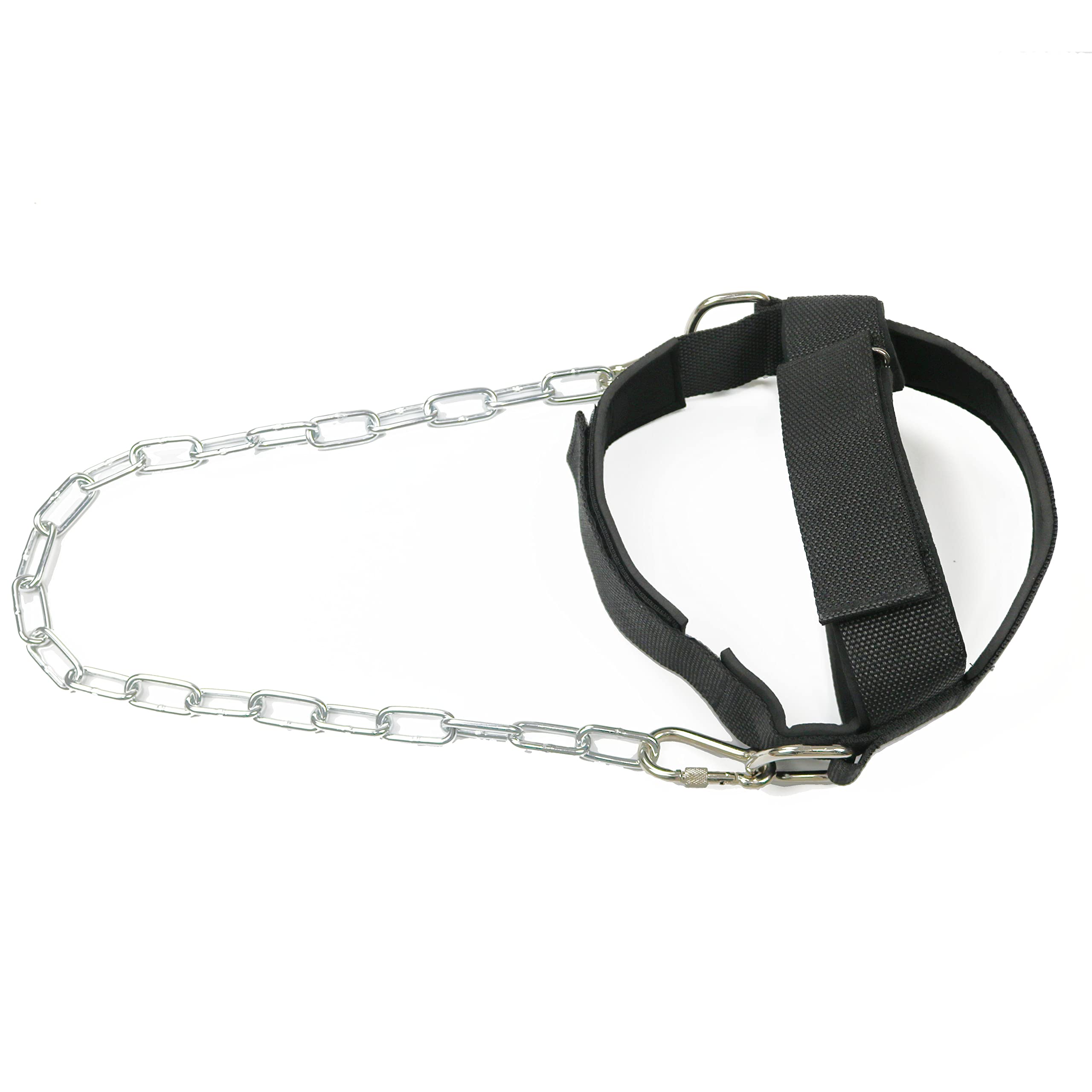 Adjustable Neck Harness with Heavy Duty Steel Chain for Head Lifting & Neck Exercises - Gym Equipment for Muscle Growth, Core Strength Training & Posture Improvement - Perfect for Home Workouts, Powerlifting & Athletic Training