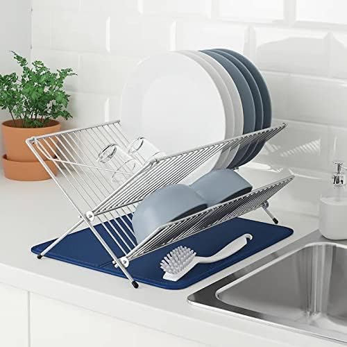 IKEA Nyskoljd Plastic Dish Drying Rack - Space Saving Kitchen Organizer for Dishes, Cups & Utensils - Perfect for Small Kitchens, Apartments & RVs