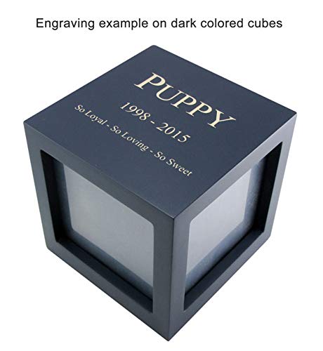 Personalized Large Violet Rotating Photo Cube Pet Cremation Urn for Ashes - 85 Cubic Inch Capacity for Pets Up to 85lbs - Custom Pet Memorial Gift with 3 Photo Slots - Perfect for Home Memorials, Pet Loss Comfort & Remembrance Ceremonies