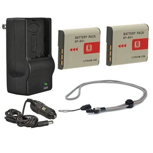 High Capacity Rechargeable Batteries (2-Pack) with AC/DC Travel Charger - Compatible with Sony Cyber-shot DSC-W55 Digital Camera - Perfect for Travel Photography & Backup Power