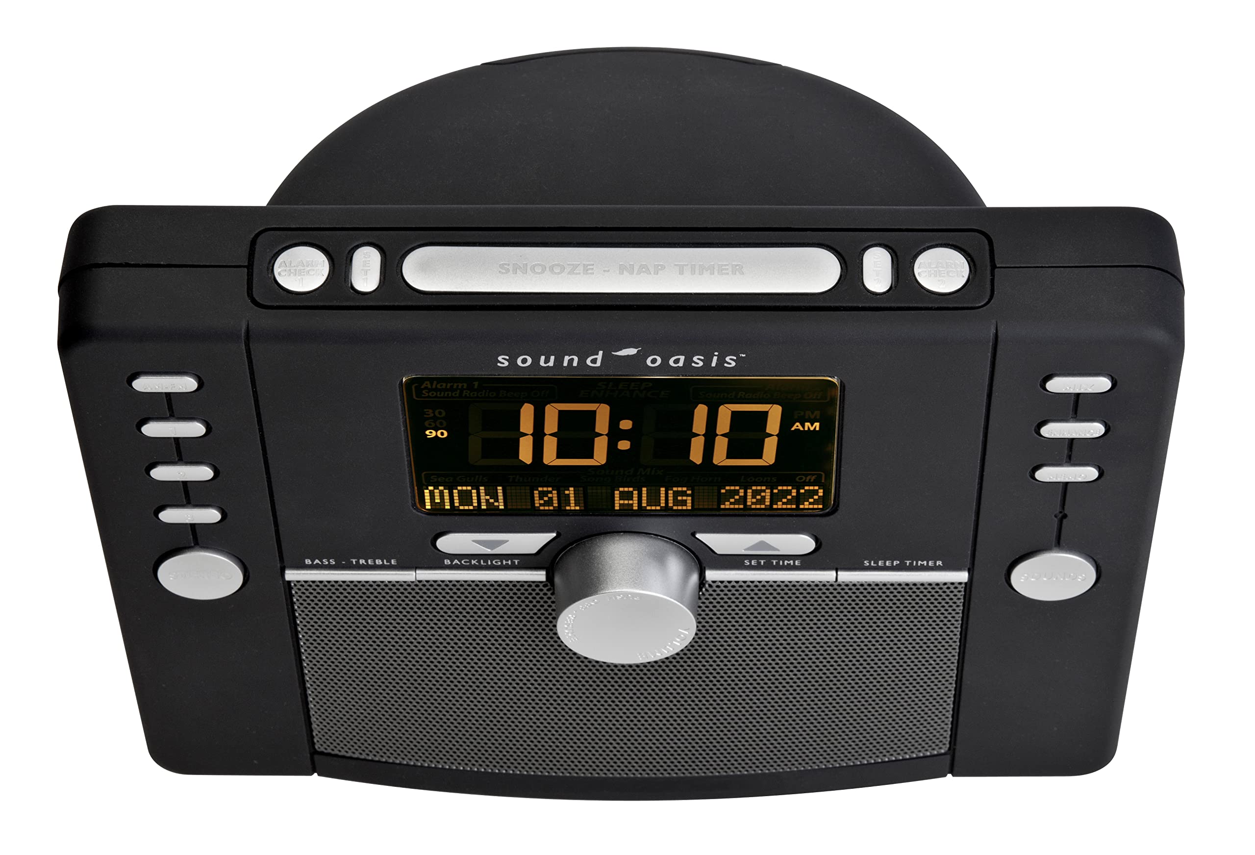 Sound Oasis Deluxe Bluetooth Sleep & Tinnitus Sound Machine with 288 Soothing Sounds - Best White Noise Machine for Adults, Baby Sleep Aid, Tinnitus Relief & Nighttime Relaxation - Perfect for Bedroom, Nursery, Office & Meditation Spaces