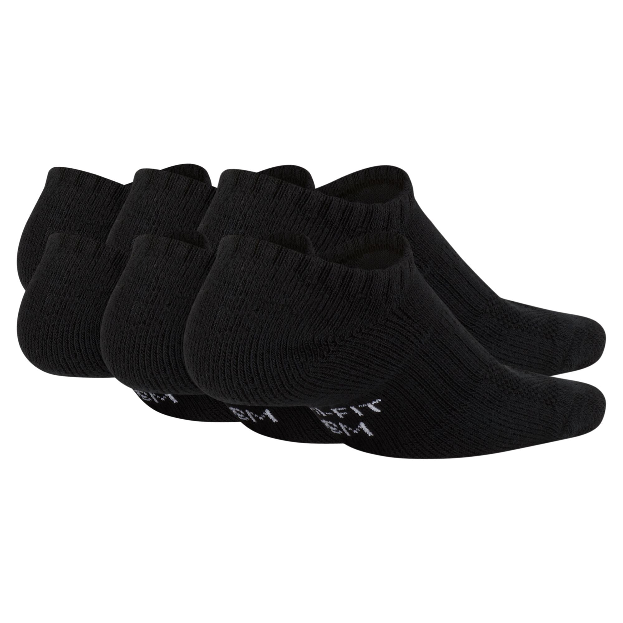Nike Youth No Show Socks 6 Pack - Breathable Cushioned Athletic Socks for Boys and Girls - Perfect for Running, School, Sports & Everyday Comfort