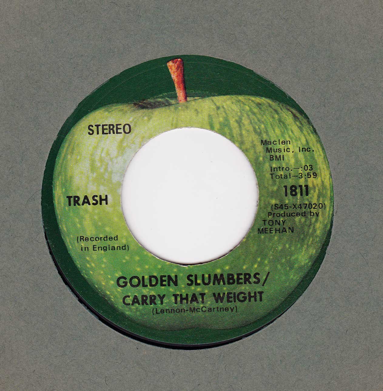 The Beatles - Golden Slumber / Carry That Weight / Trash Can [45rpm Vinyl Single] - Perfect for Vintage Music Collectors & Record Player Enthusiasts