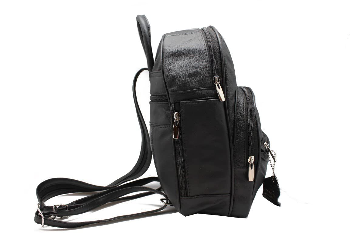 Premium Genuine Leather Backpack for Women - Stylish Tan Laptop Bookbag with Multiple Pockets & Adjustable Straps | Perfect for Work, Travel & College