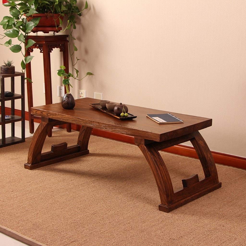 Solid Wood Small Square Coffee Table - Sofa Side Table, End Table with Storage for Living Room, Bedroom, Dining Room - Brown (40x45x70cm) - Perfect for Home Decor, Small Space Furniture & Coffee Table Organization