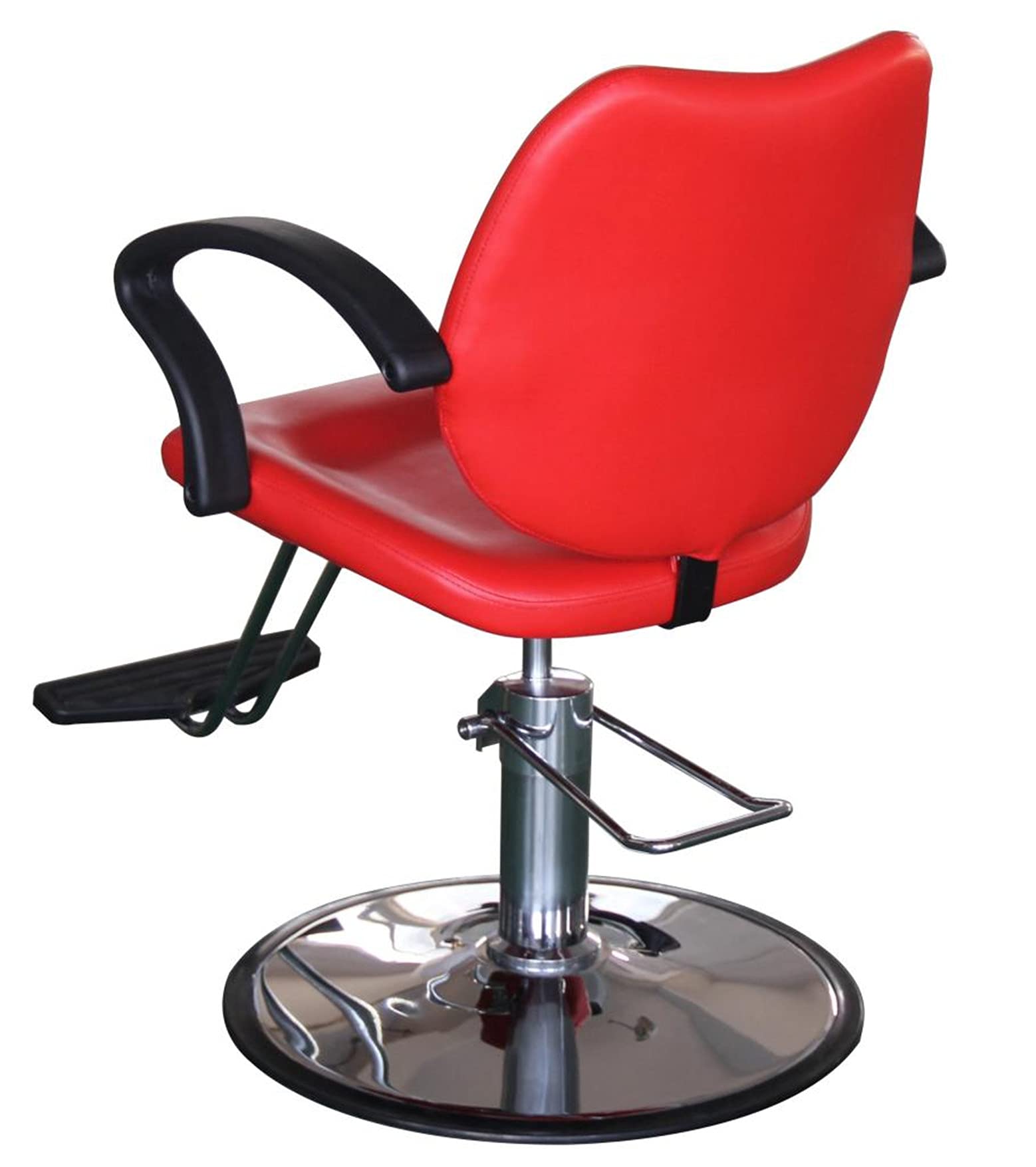 Professional 360° Swivel Rolling Barber Chair - Red Styling Cutting Salon Chair for Hairdressers & Stylists | Perfect for Hair Salons, Barber Shops & Home Spa Use