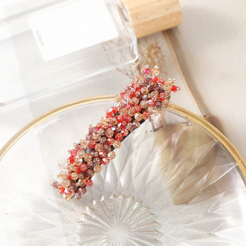Sparkling Rhinestone Pearl Hair Clip Headband - Elegant Bridal Hair Accessories for Weddings, Parties & Special Occasions