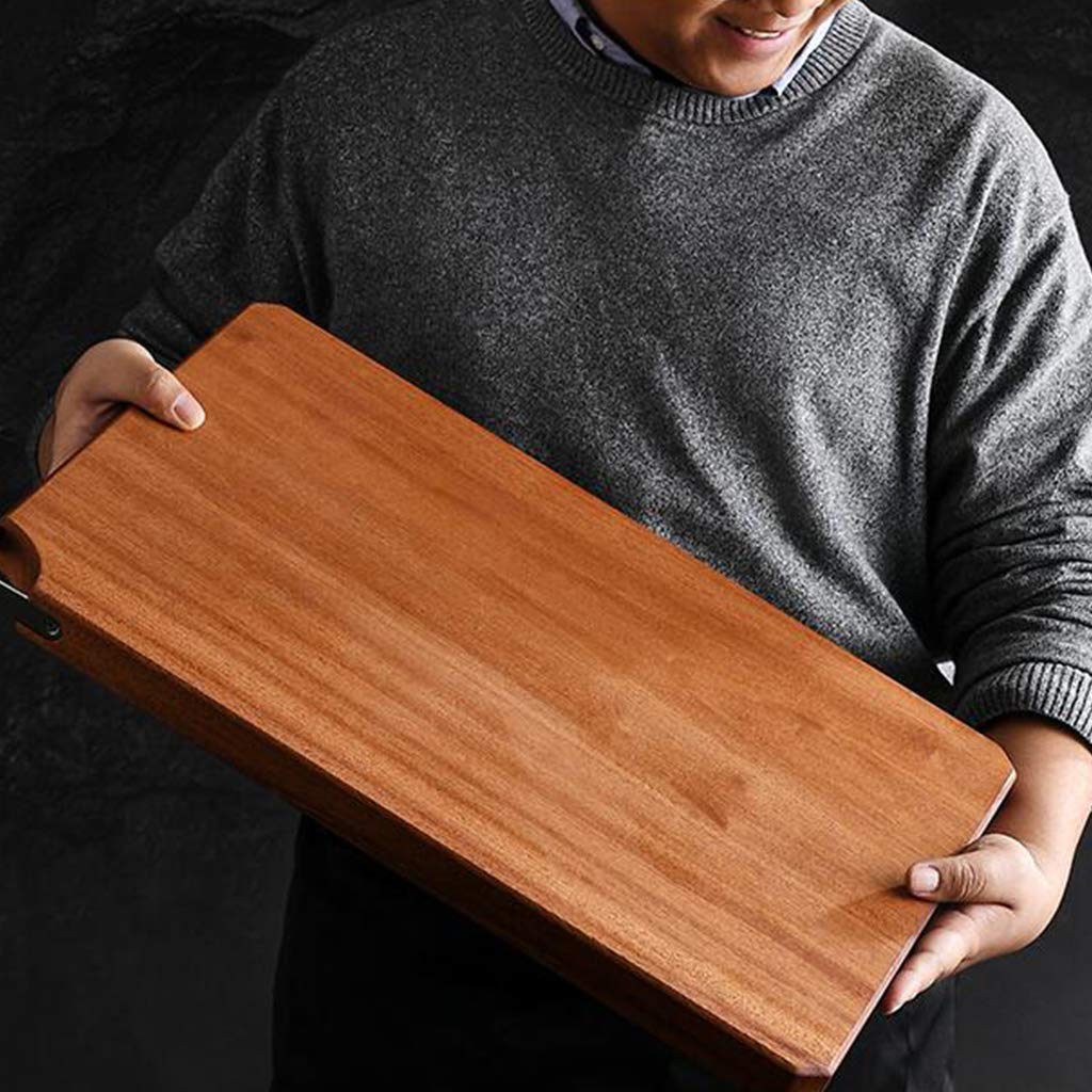Premium Ebony Wood Reversible Chopping Board - Solid Wood Cutting Board with Handle for Kitchen, Home, Hotels (5 Sizes) - Perfect for Meat Carving, Vegetable Chopping & Food Prep