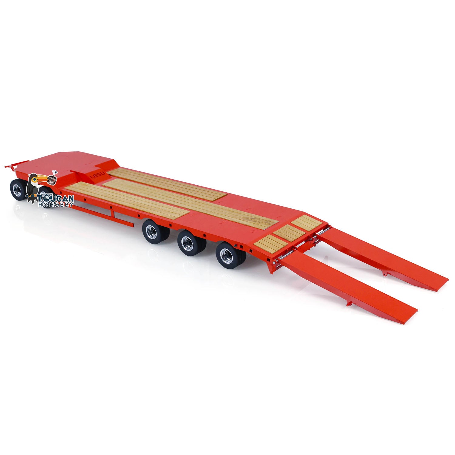 1/14 Scale LESU RC Hydraulic Dumper Truck Metal Flatbed Trailer - Remote Controlled Tipper Car Accessory for DIY & Painting | Perfect for Construction Site Play & RC Vehicle Enthusiasts