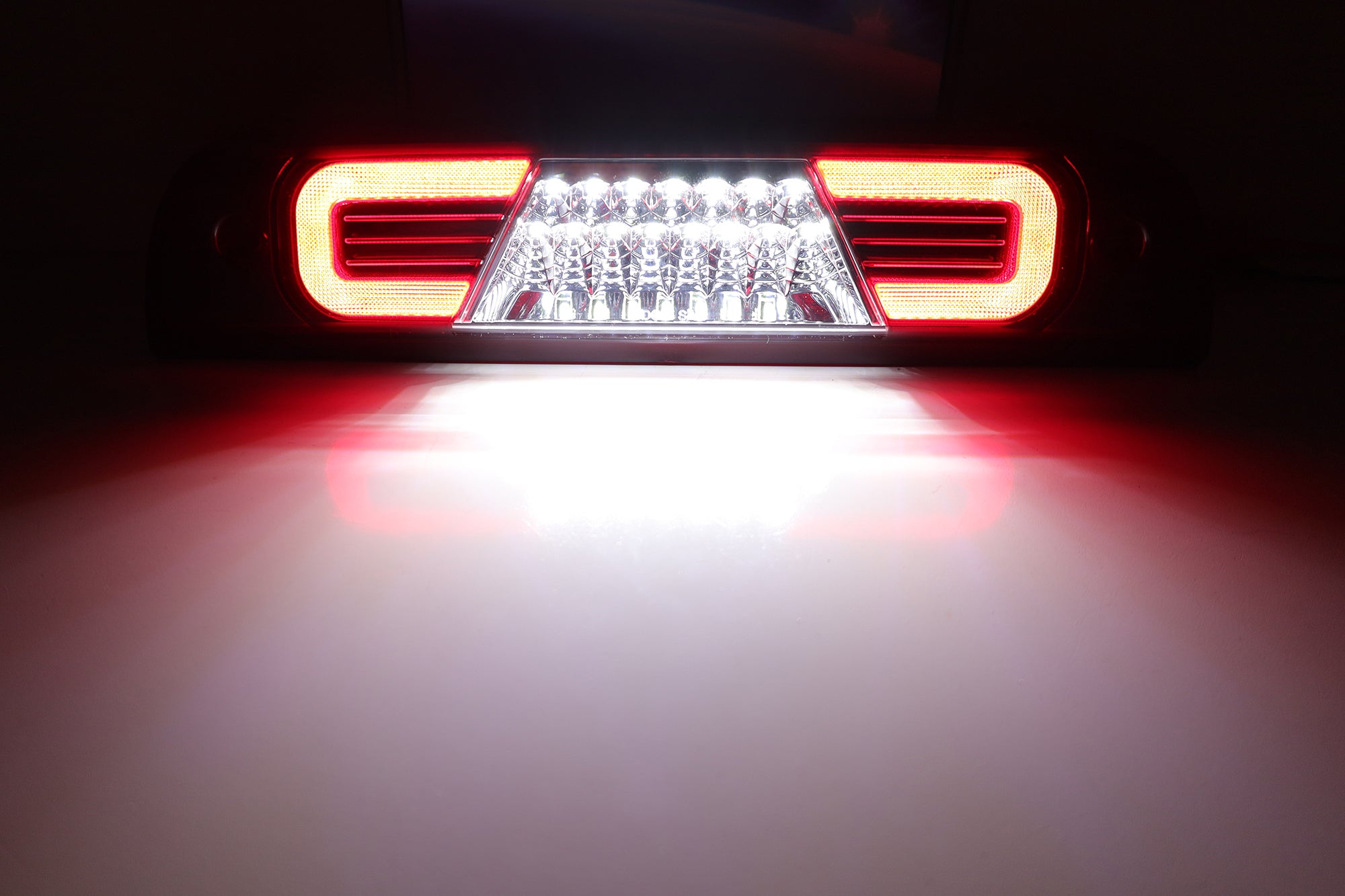 Dark Red C-Shaped LED 3rd Brake Light Compatible with 2014-2018 Chevy Silverado & GMC Sierra 1500/2500 - High Visibility Safety Upgrade for Night Driving & Towing